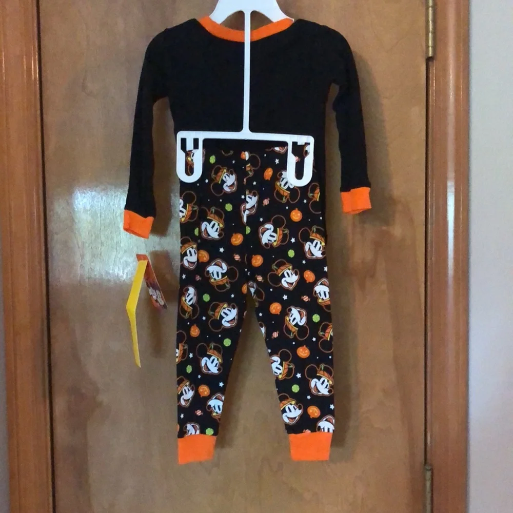 Disney Mickey Mouse Halloween pumpkin 2 piece pajama set